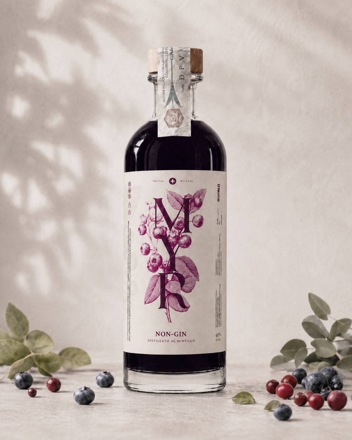 Bottiglia MYR Non-Gin al Mirtillo